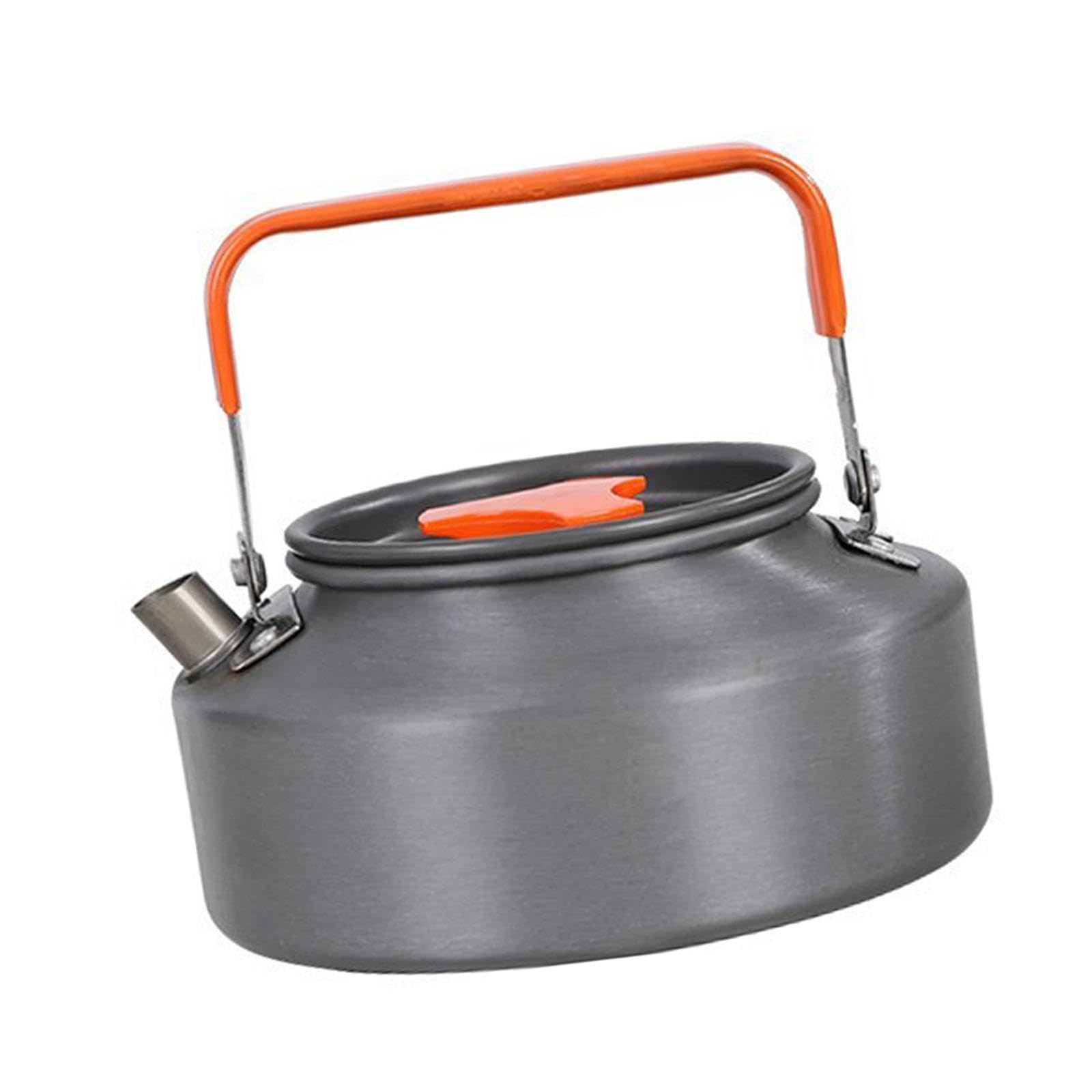 rockible Camping Tea Kettle Camping Pot Picnic Cooker Portable Tea Pot Drinkware for Traveling Backpacking Camping Hiking Picnic, 1.6L 17.5x17.5x8.5cm