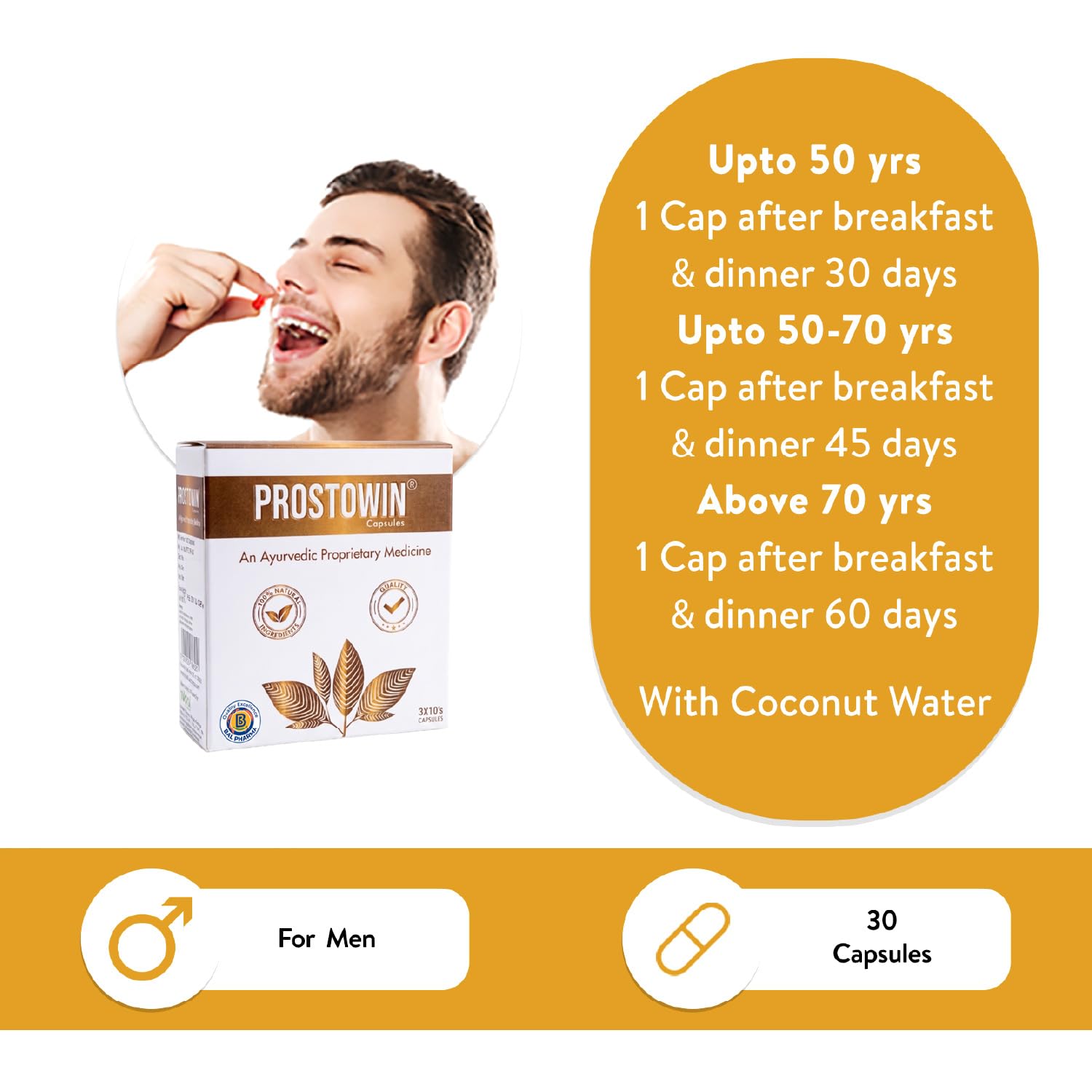 Prostate Capsules | 10 Herbal Ingredients | Gokshura & Lajjalu | Prostate Enlargement, Supports BPH, Urinary Flow & Bladder Health | Reduces Inflammation & Burning |30 Capsules — Amazon image 6