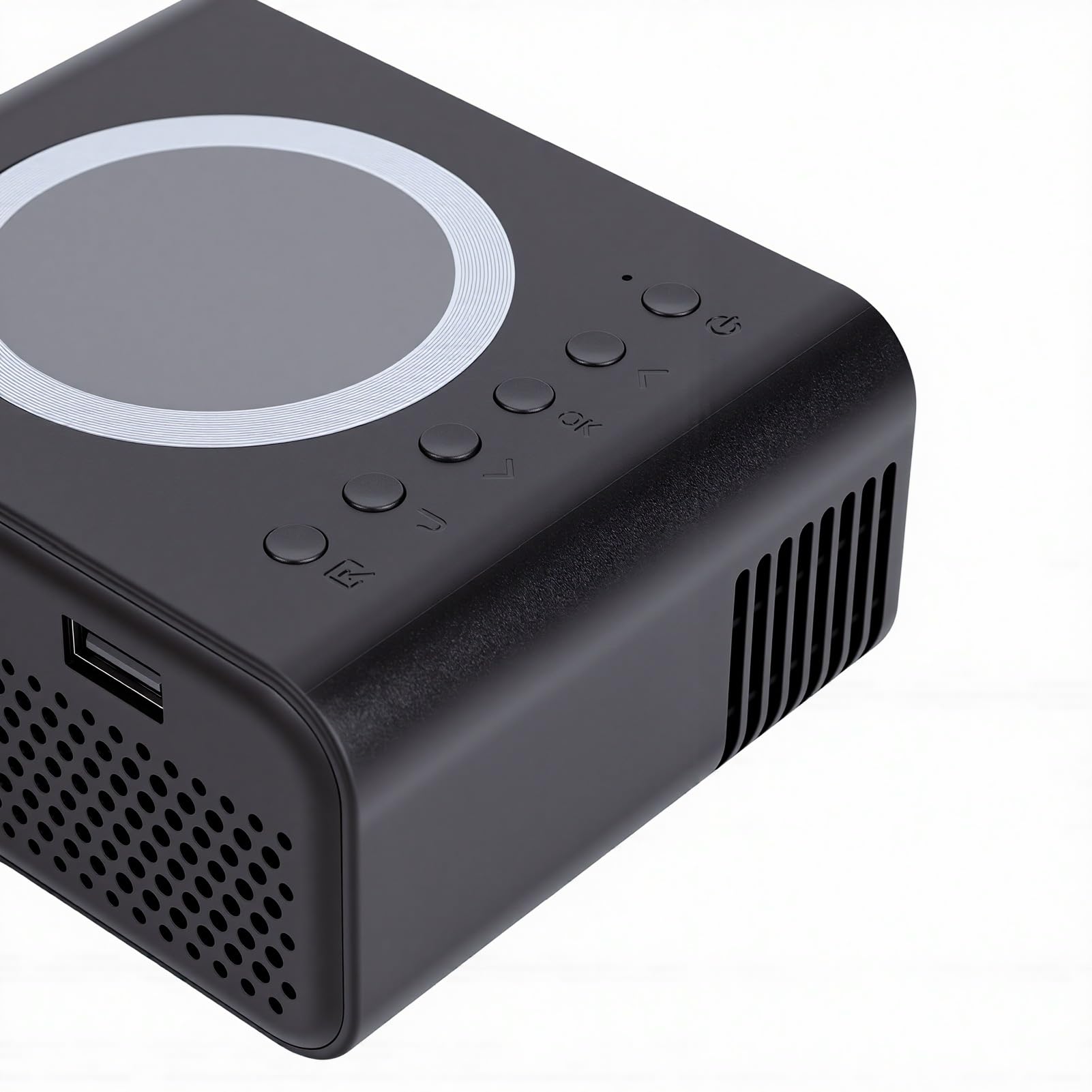 Sxhlseller Mini Proyector, 1080P WiFi 6 Bluetooth 5.0 Proyector de Cine en Casa con 15000 Flujo Luminoso 0.9:1 de Tiro Corto para Juegos de Películas en Interiores y Exteriores (Enchufe de la UE)