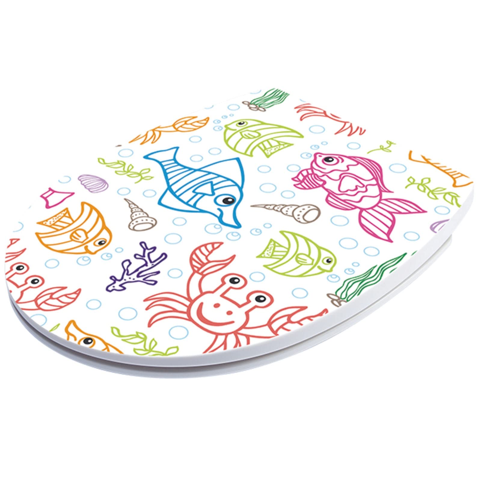 Sedile WC Con Chiusura Soft Close - Plastica Bianca, Sgancio Rapido, Ovale Standard - 4