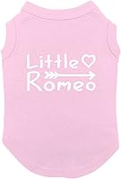 Vista 4 de Little Romeo - Stud Guapo lindo Julieta Love Dog Shirt (negro, pequeño)