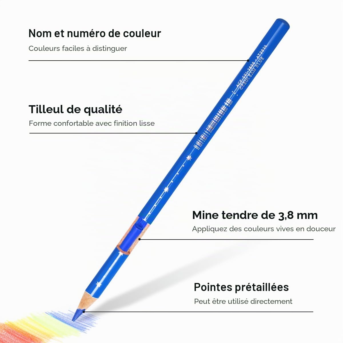 Arrtx 126 Crayon de Couleurs Professionnel, Mallette de Rangement | Crayons à Mine Souple pour Artistes Pour Colorier, Dessiner, Esquisser, Ombrager, Estompage Expert, Pour Adultes et Artistes