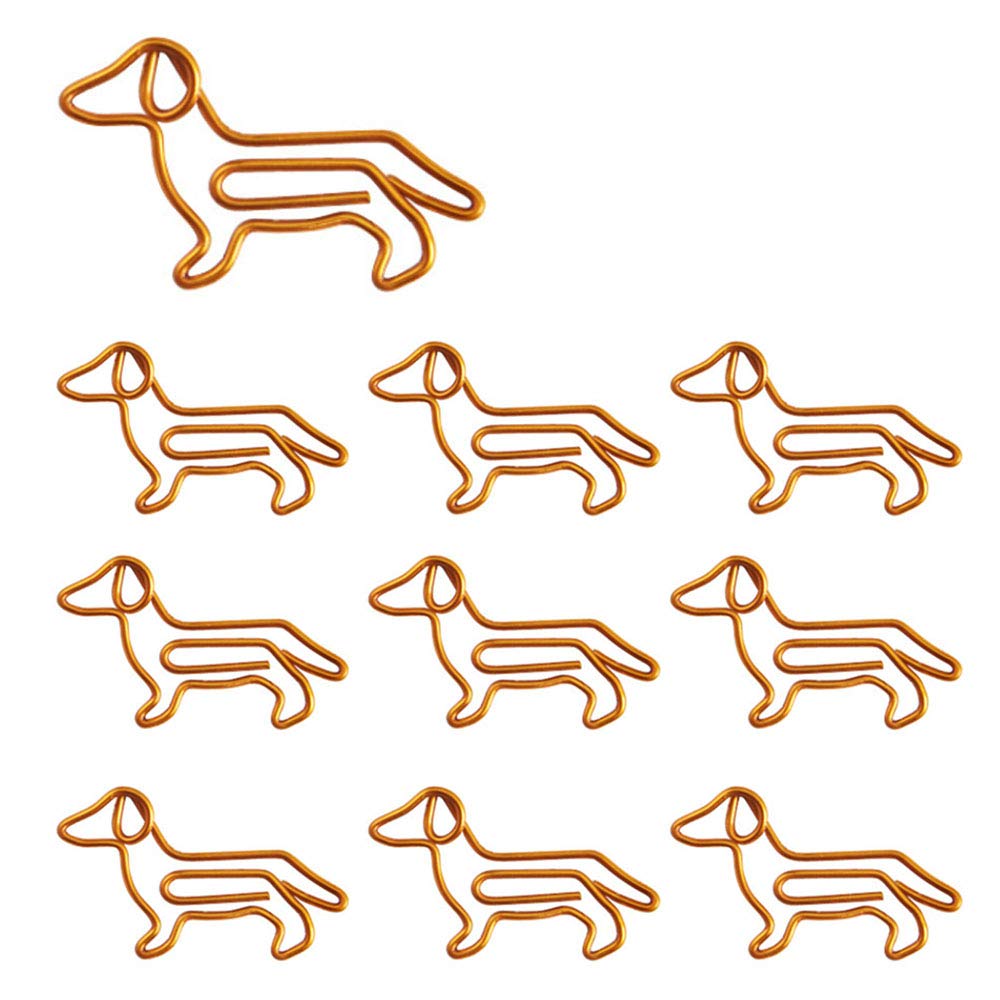 40 stuks paperclips dierenvorm bladwijzers, paperclips motief teckel