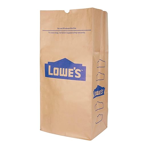 Lowe's 30 Gallon Heavy Duty Brown Paper Lawn and Refuse Bags for Home and Garden (10 Count), Large (LOWESLL)