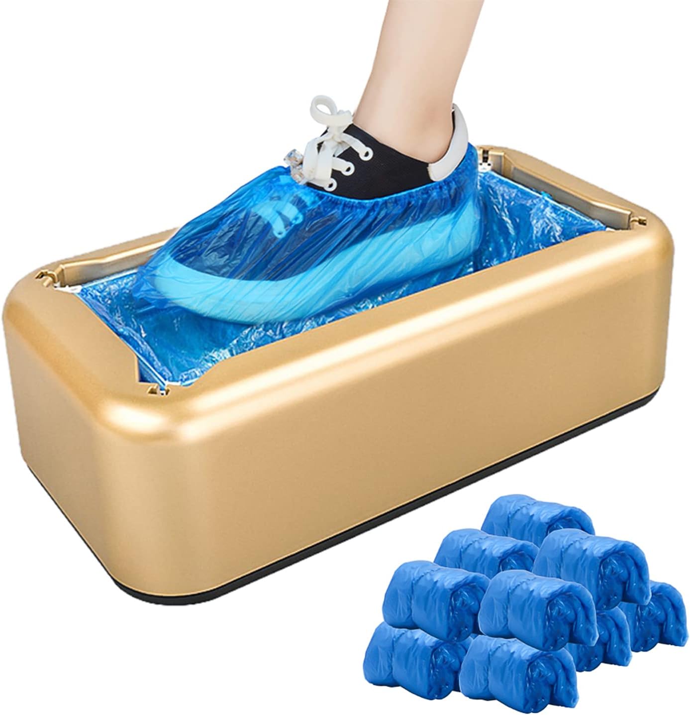 JoaSinc Shoe Cover Dispenser Shoe Cover Machine Automatic Shoe Booties Disposable 100pcs Disposable Plastic Shoe Covers Bags Shoe Covers Machine for Indoors Home Supermarket Shops Hospital