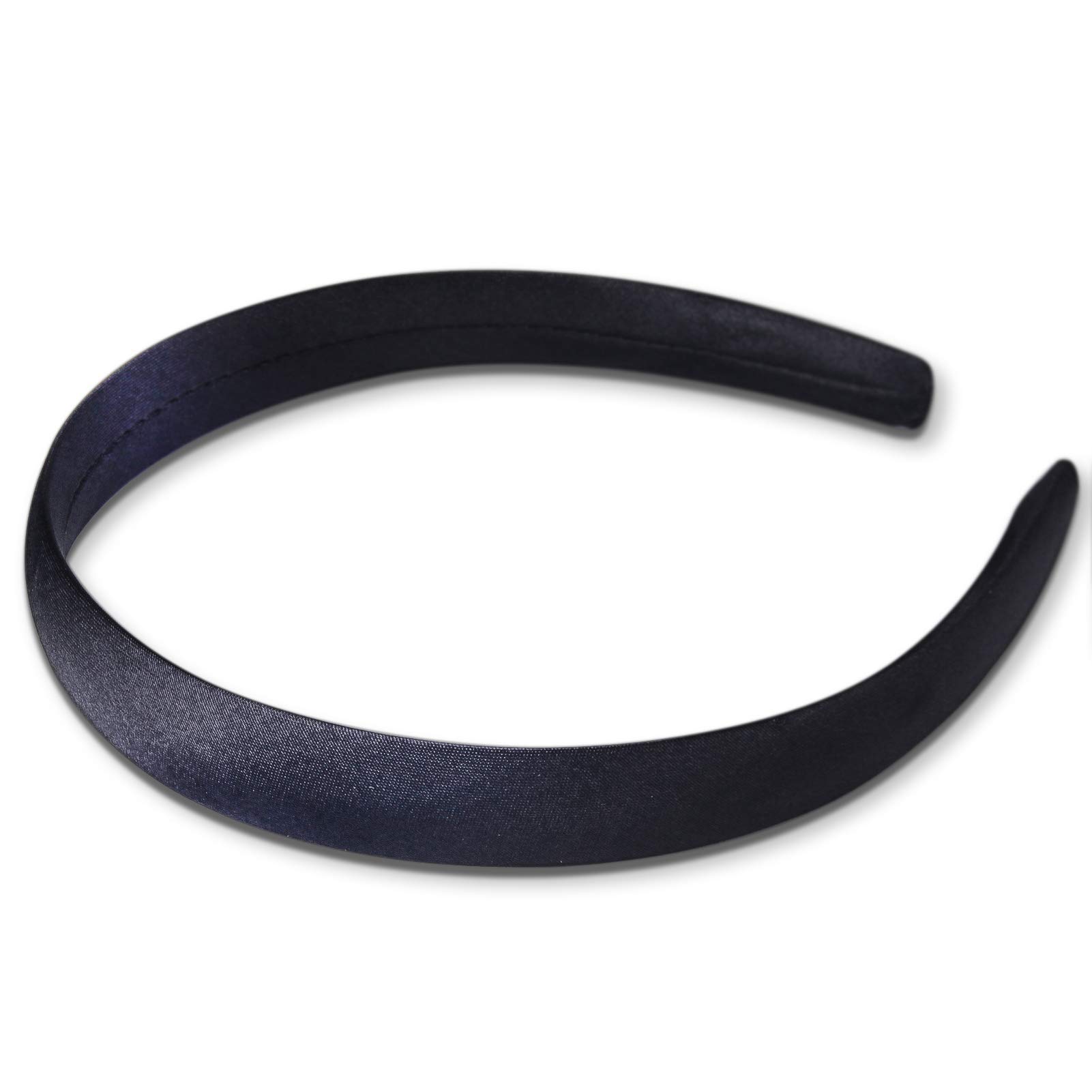 33 diademas de satén cubiertas de tela para mujer, 3/4 pulgadas de ancho, cinta negra para el pelo para niñas, accesorios para el cabello