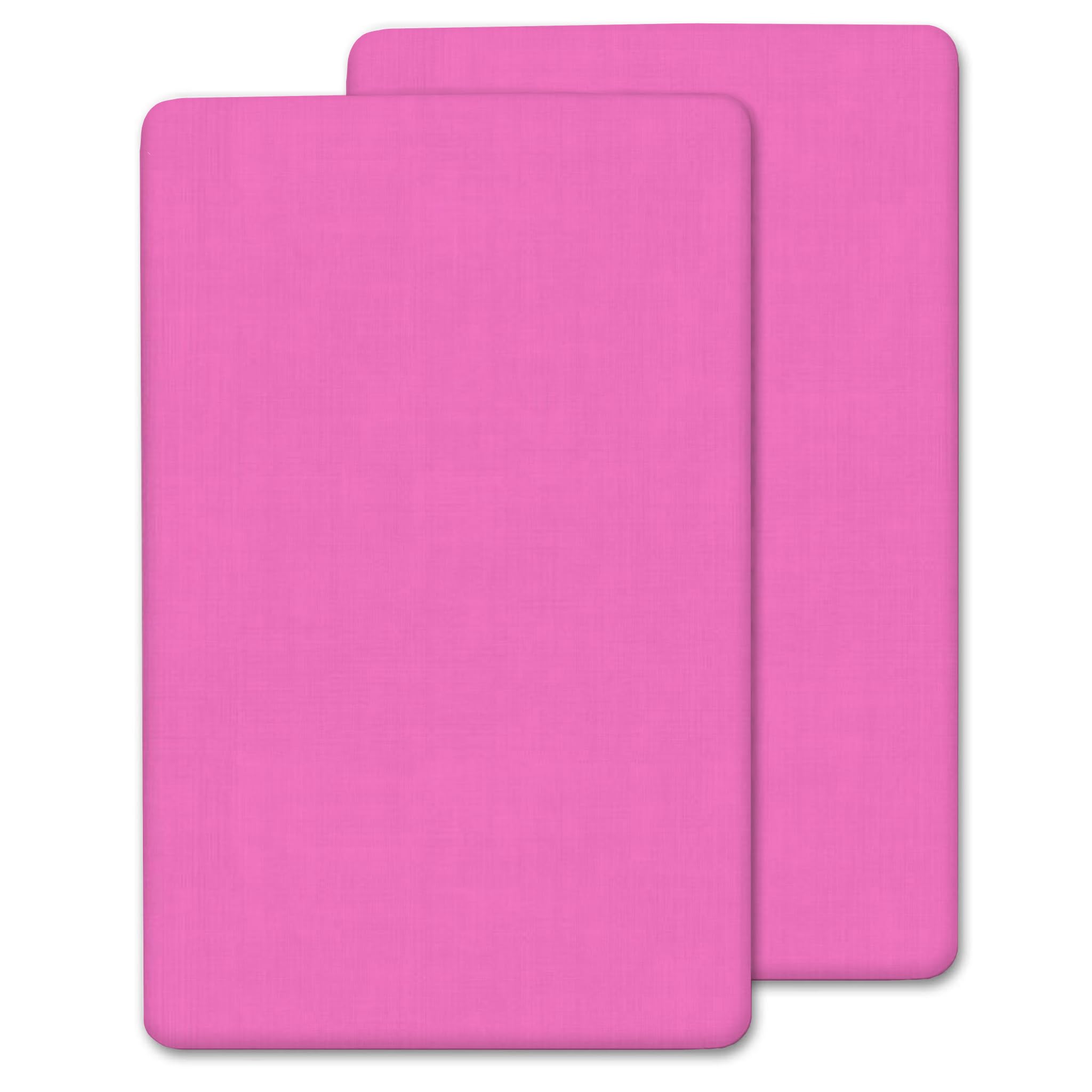 2 x Next to Me Compatible Crib Fitted Sheets (85 x 51 cm), Pink