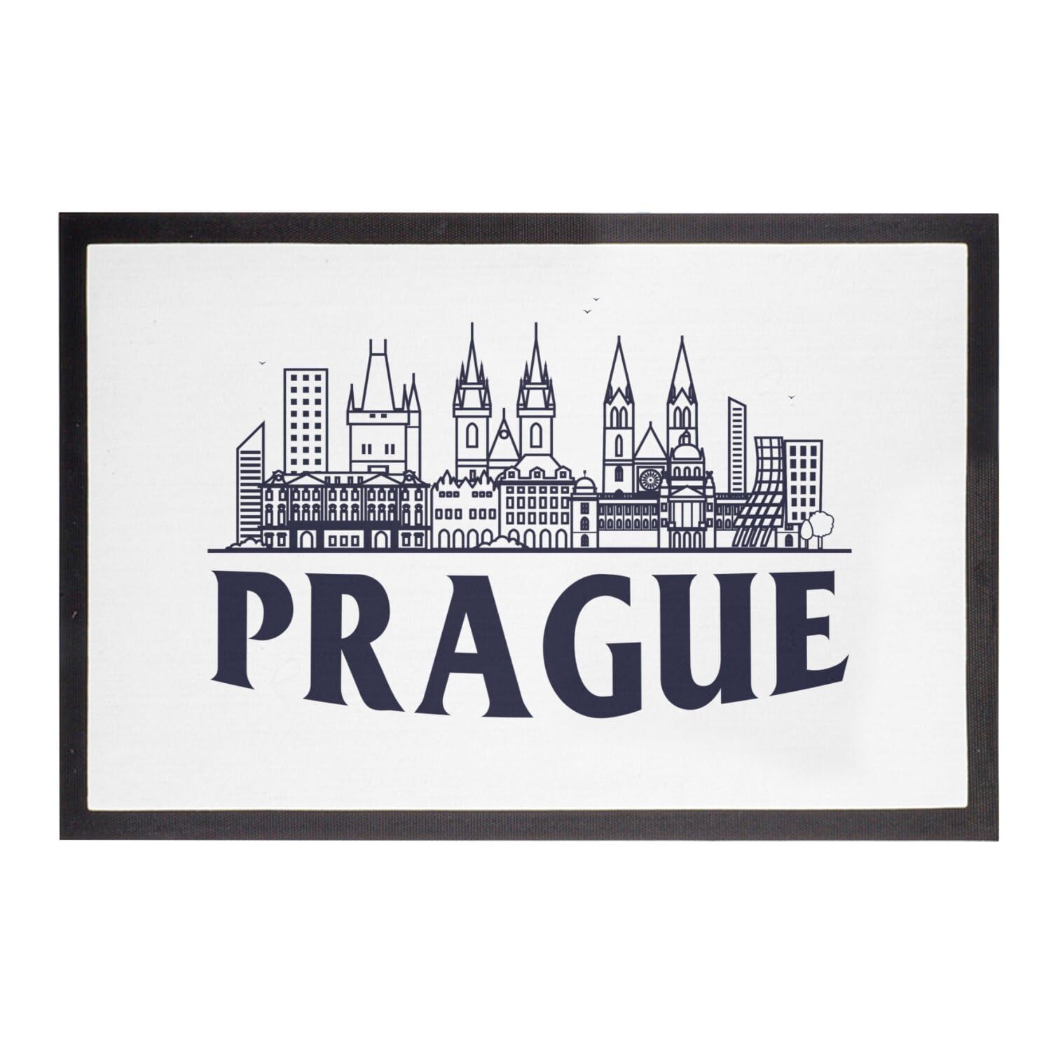 Paillasson Blanc Prague Tapis Entrée Design Minimaliste