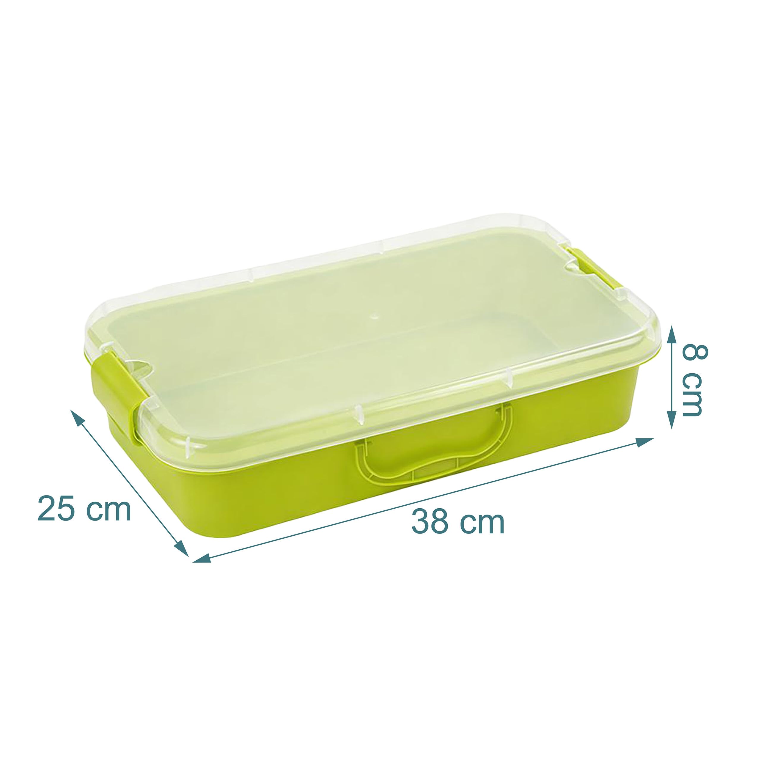 Relaxdays Bac à Sable avec Couvercle, Lot de 2, Plastique, 8×38×25 cm, Vert Clair