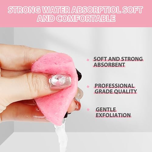 Miniatura 2 de 60 esponjas faciales comprimidas con contenedor, esponja facial en forma de corazón, almohadillas 100% naturales para limpieza, masaje, mascarilla