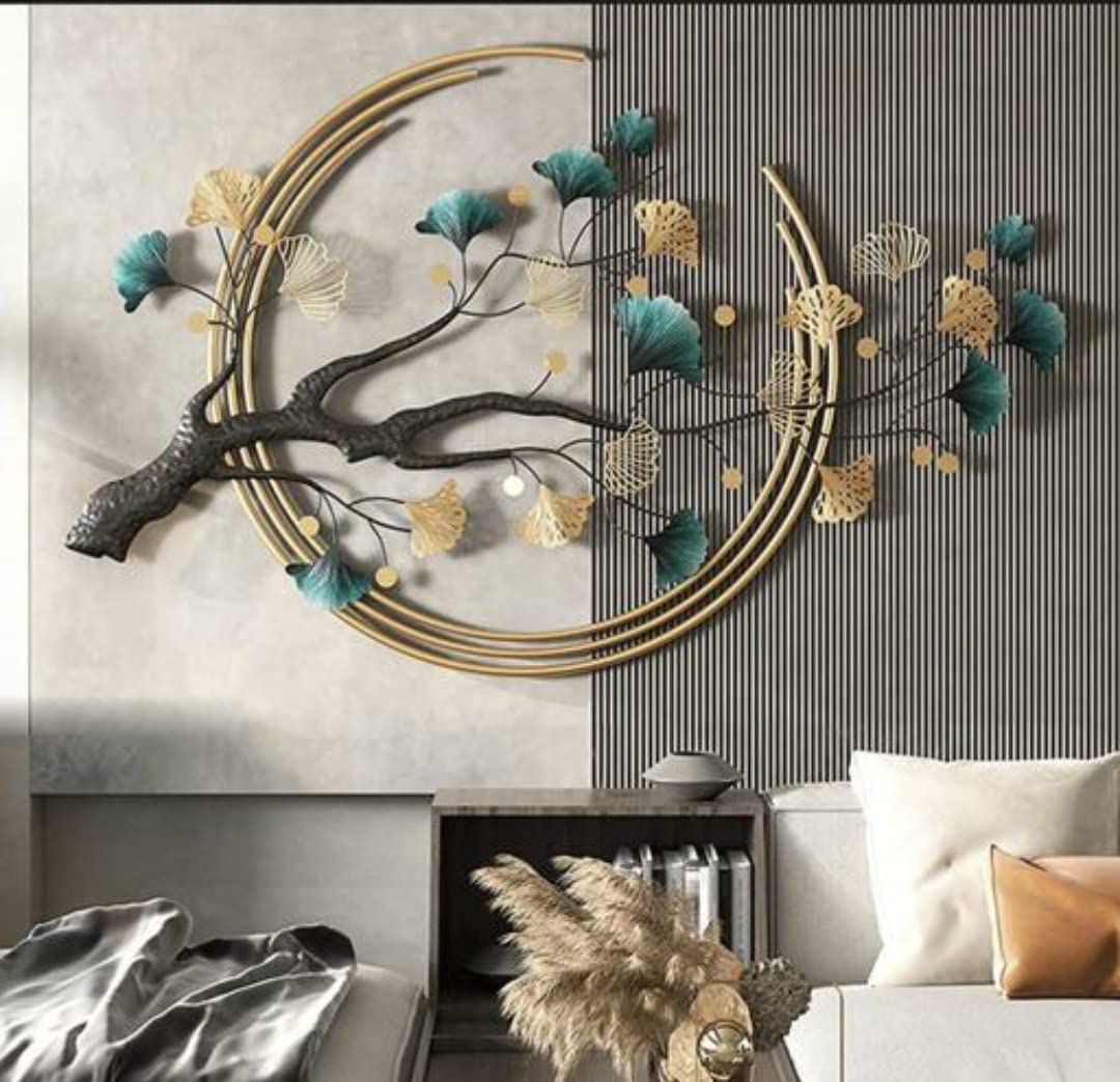 Sns Decor Ginkgo Tree Leaf Metal Wall Art Decorations|Modern Luxury Metal Wall Nature Art Decor,|Perfect 3D Wall Sculpture (Brown,Gold&Green,40X25X2Inch) (B0BSXLD9Y7) Amazon Price History, Amazon Price Tracker