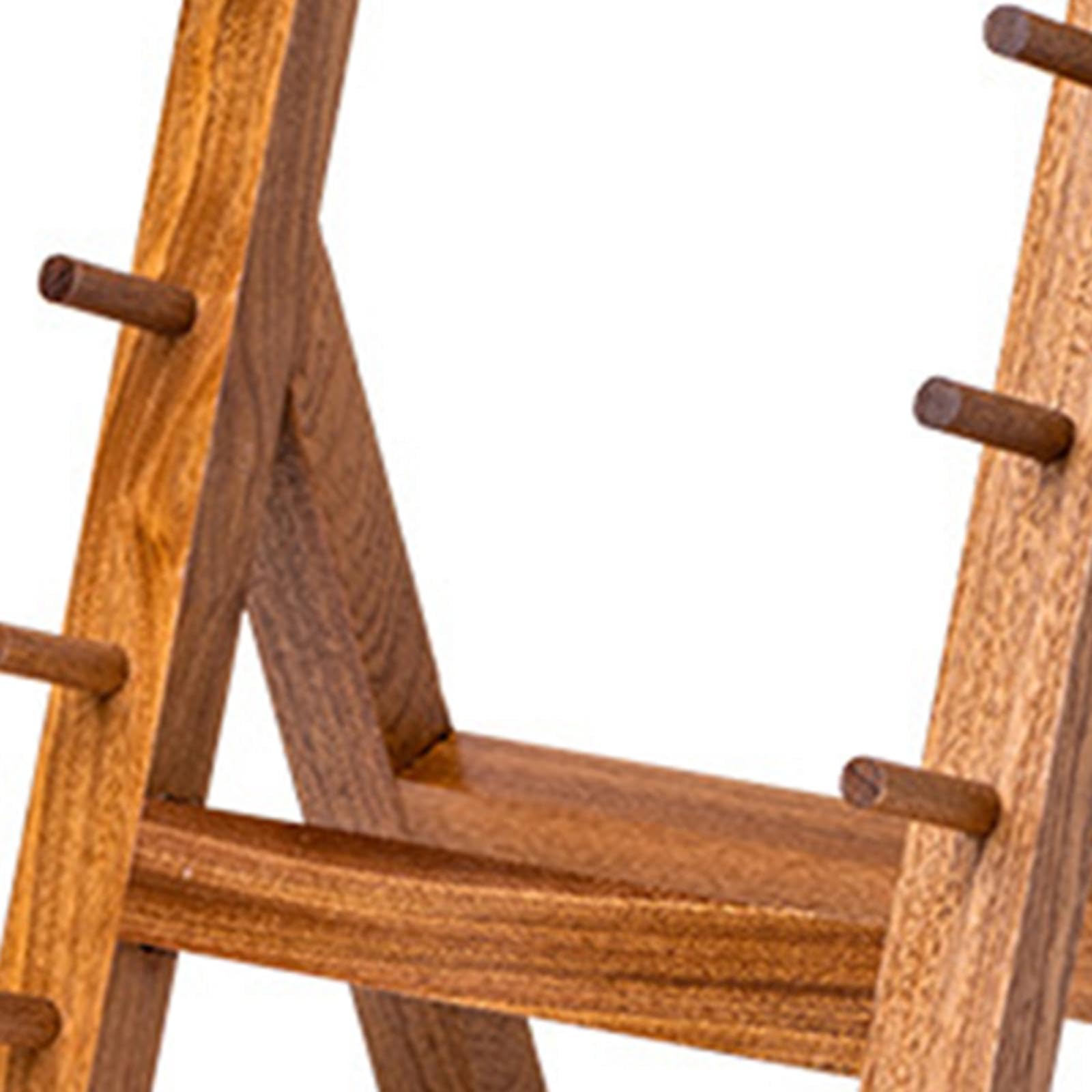 Milageto Présentoir à Couteaux En Bois de Qualité Supérieure, Marron 5 couches