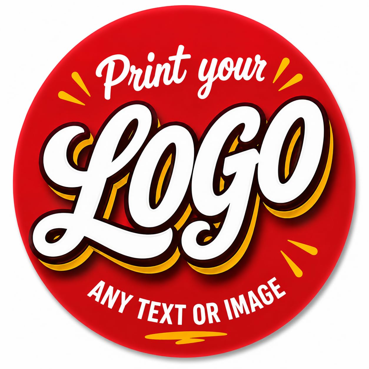 Personalised Photo Stickers 51 mm Waterproof Personalised Round Stickers Customised Full Colour Photo, Image, Logo or Text Personalized Stickers
