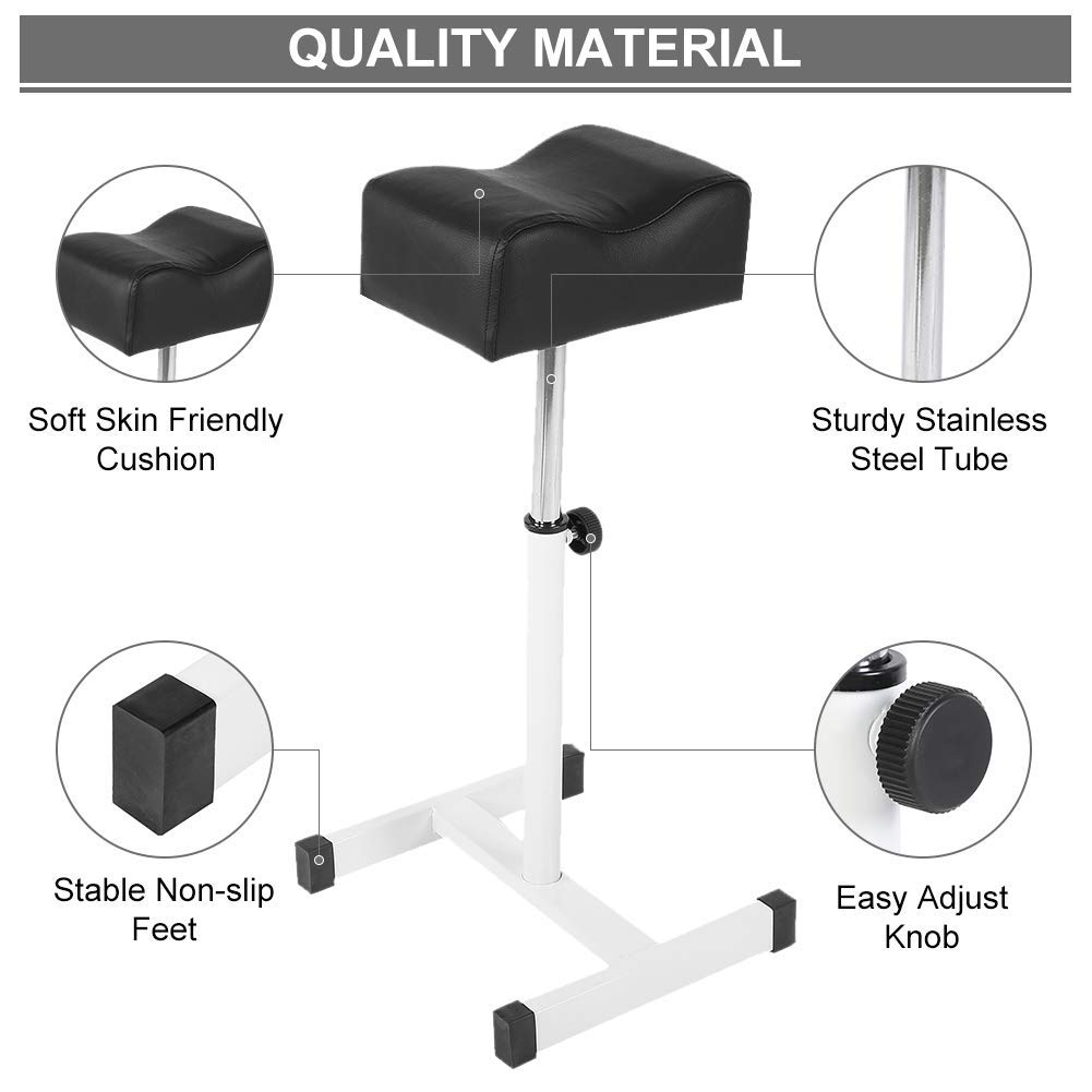 Ejoyous Pedicure Stool Foot Rest, Adjustable Nail Footrest Manicure Foot  Stand Portable Leg Rest Chair for Home Beauty Salon Spa Station Equipment,  Black, 25.98 x 12.60 x 11.42 inch : Buy Online