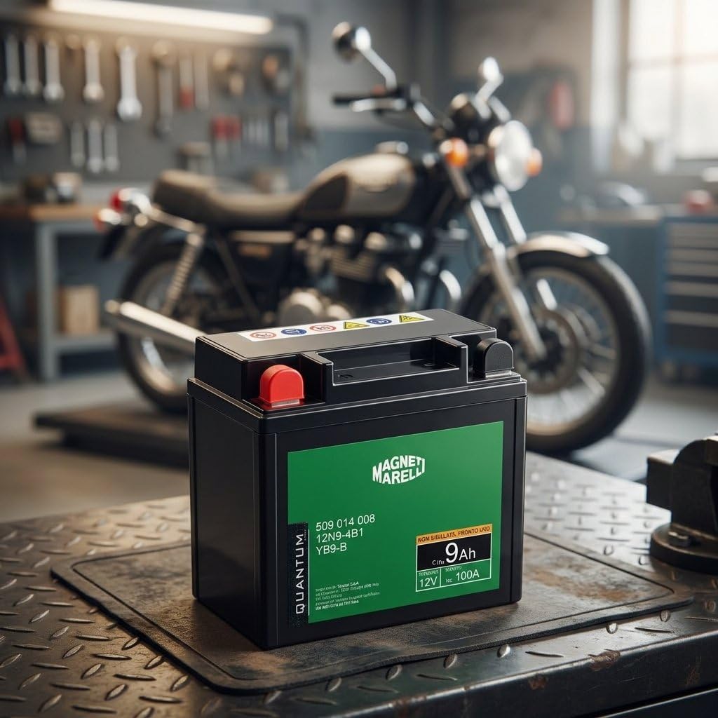 Quantum Energy Magneti Marelli akumulator motocyklowy i skuterowy 9AH 12V 100A uszczelniona technologia AGM lewy biegun dodatni