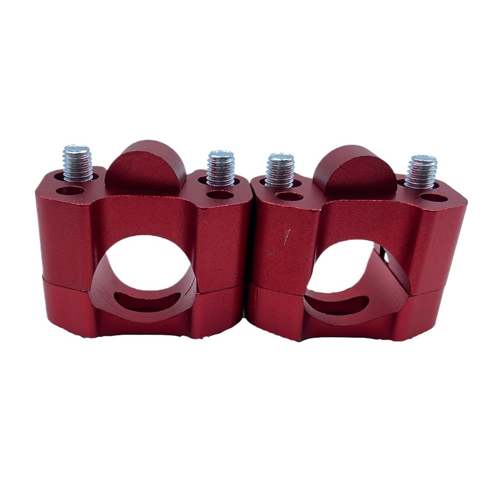 EGUIAS 1 Pair 22mm 28mm Universal Motorbike Bar Clamps Handlebar Risers(Red)