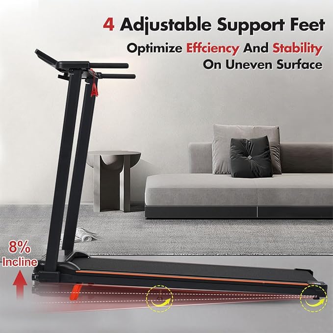 Caminadora Plegable YATON con Inclinación 8%, Motor 3.0HP, 265 lb miniatura 7