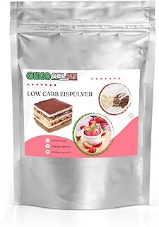 Gino Gelati Low Carb Eis Pulver Vegan Zucker-, laktosefrei mit Schokoladengeschmack, verschiedene Varianten, schnelle und einfache Zubereitung ohne Eismaschine (1 Kg, Tiramisu)