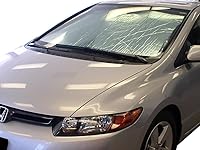Vista 2 de HeatShield, The Original parasol para parabrisas, ajuste personalizado para Honda Civic Coupé 2006, 2007, 2008, 2009, 2010, 2011, serie plateada