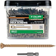 CAMO 3-1/2" X #10 - Tan Countersinking Wood Deck Screw, Star Drive, 50 Count