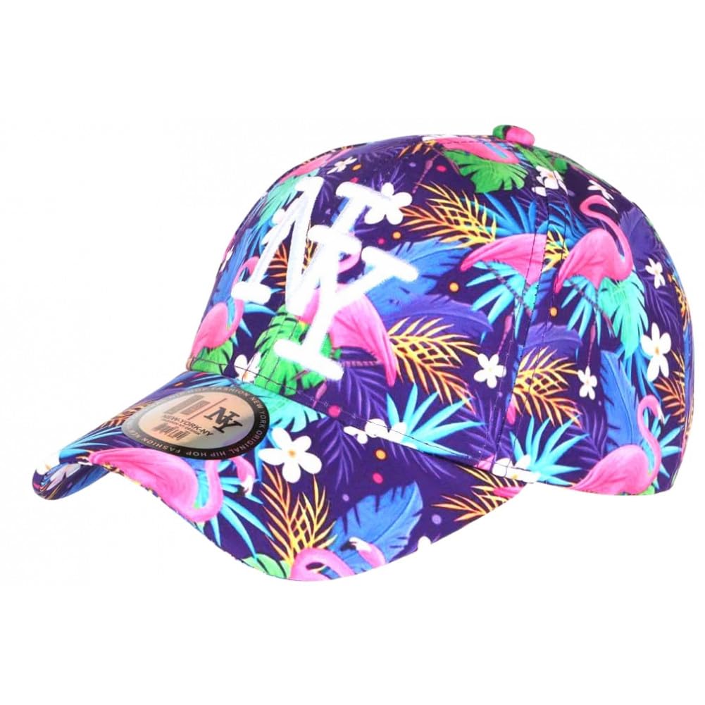 Hip Hop Honour Berretto da bambino fenicotteri rosa viola NY Baseball da 7 a 11 anni - ragazzo