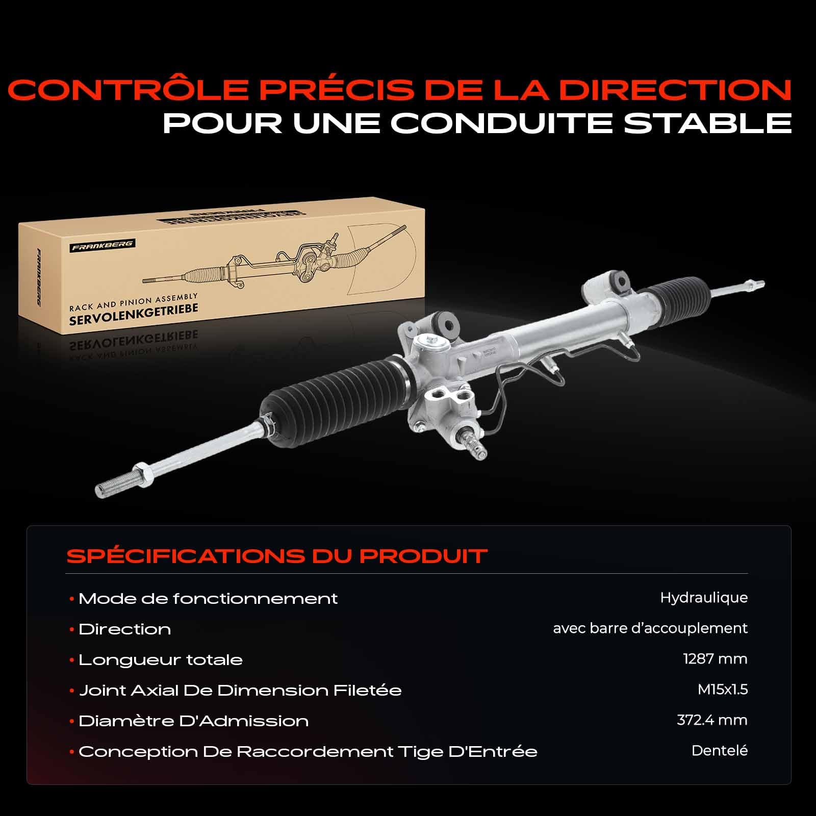 Frankberg Boîtier de direction assistée 44200-0K040 | hydraulique pour Conduite à gauche; Compatible avec: