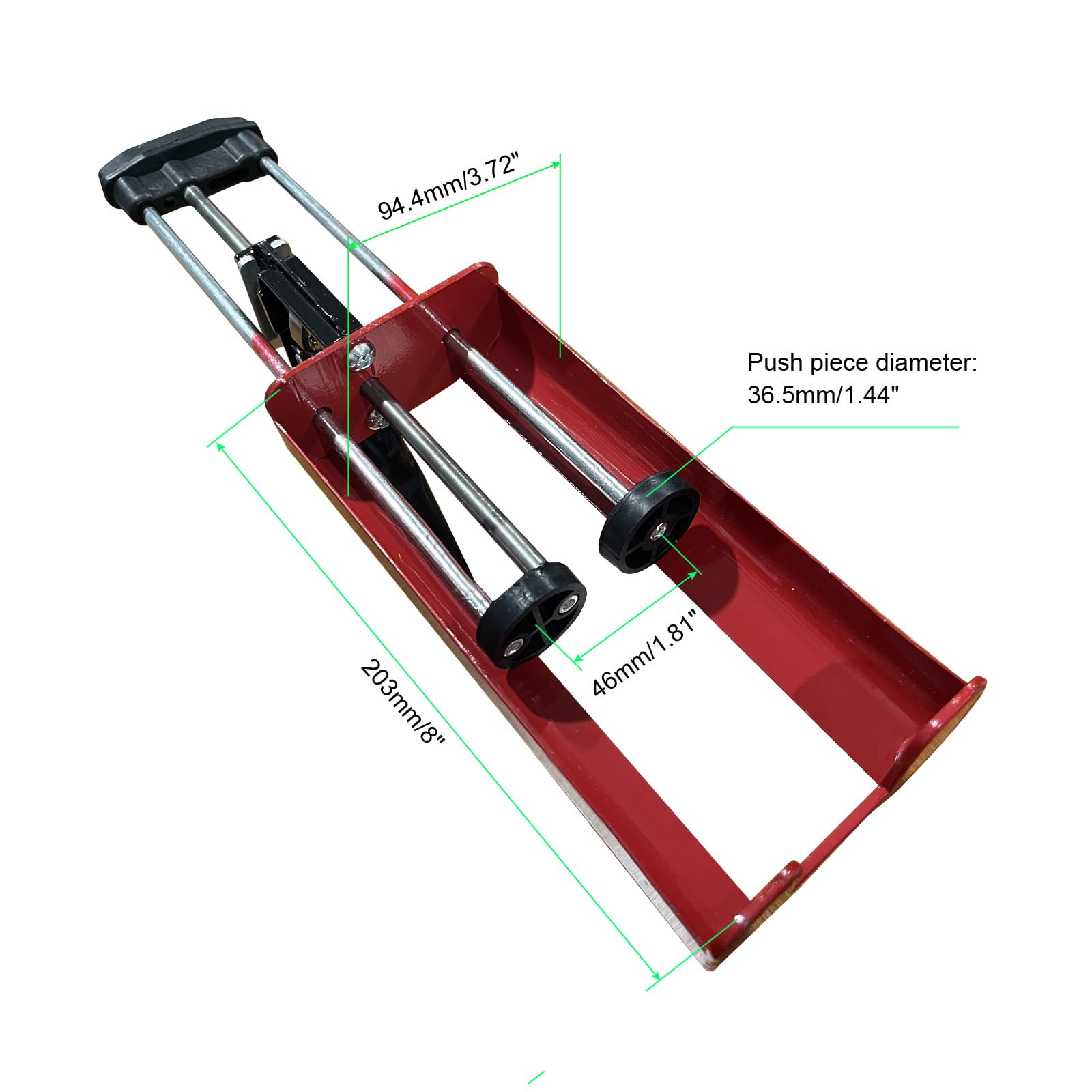 sourcing map Manuel Adhésif Application Applicateur, Double Composant Cartouches Époxy Pistolet, 25:1 Poussée Rapport pour 400 ML (1:1), Rouge
