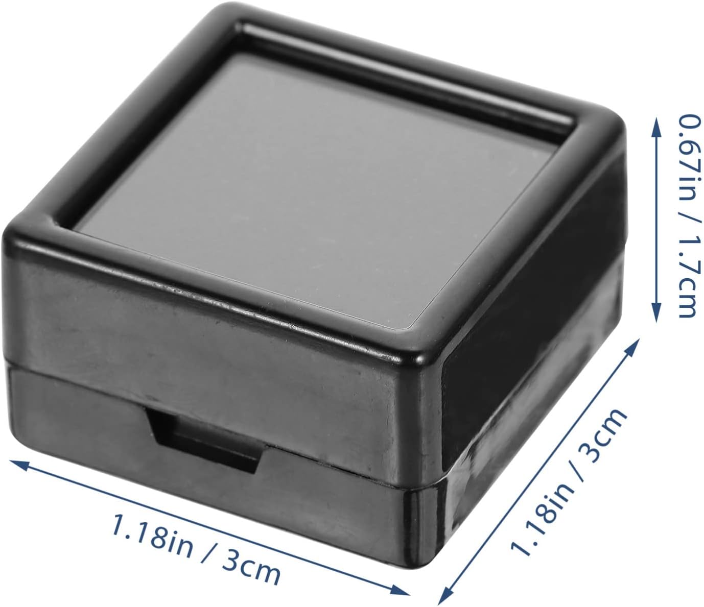 Cabilock 20pcs Acrylic Ring Box Romantic Case with Flip-lid Sponge Jewelry Organizer for Proposals Weddings Anniversaries Compact and Stylish Storage