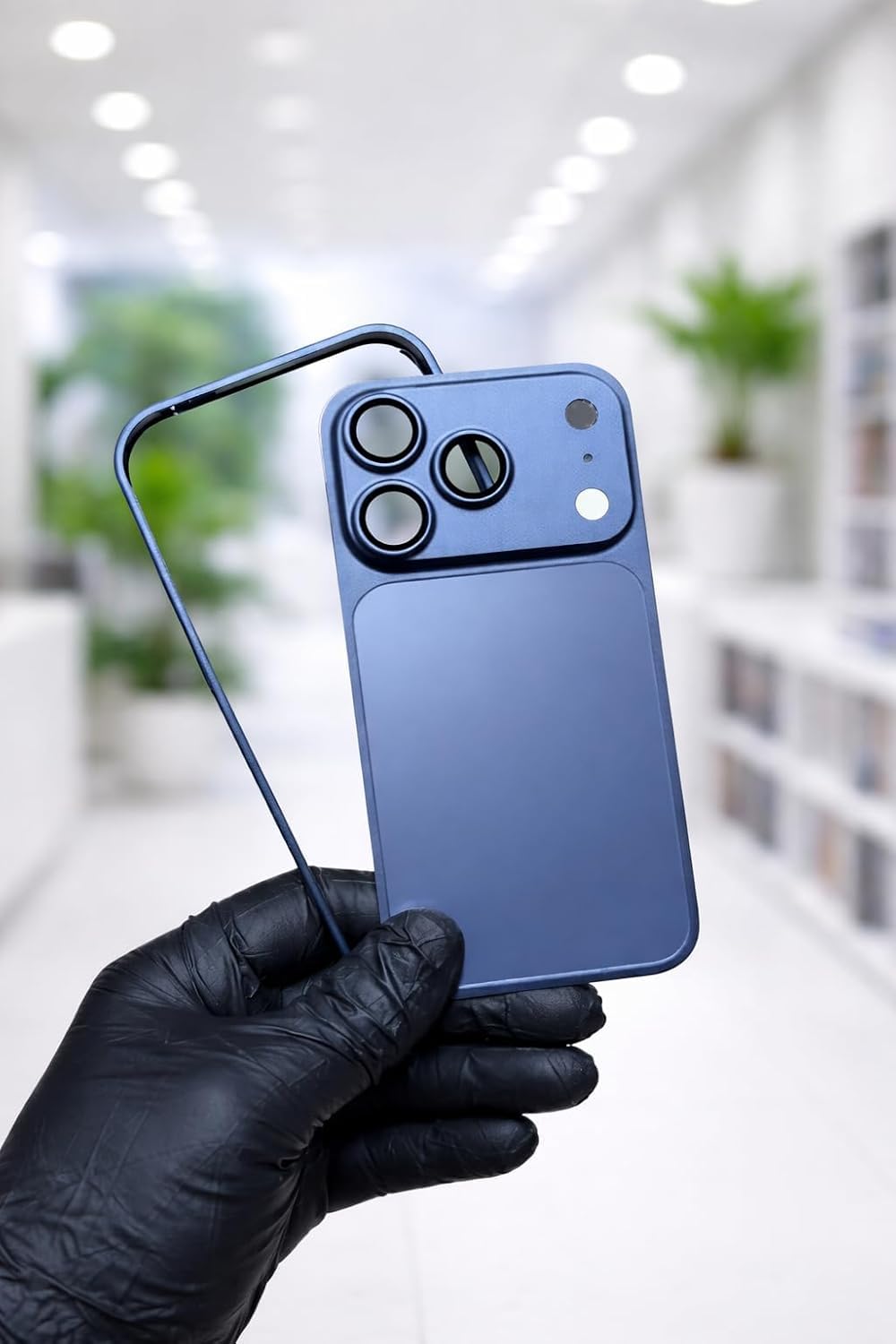 for iPhone 13 Pro |Convert to 17 pro /17 Pro Max Style Premium Back Glass Converter Cover Magnetic Case for iPhone 13 Pro |Convert to 17 pro /17 Pro Max (Orange)
