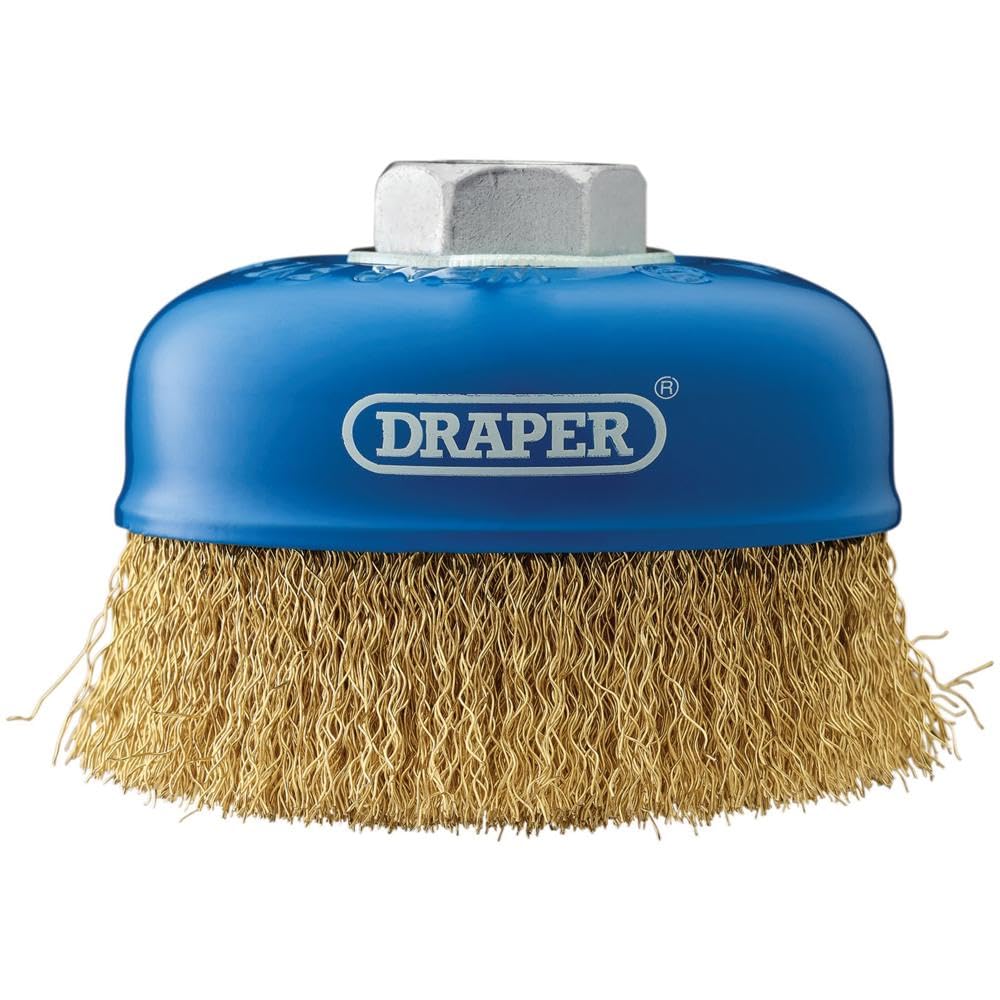 Draper 100MM Brassed Steel Crimped Wire Wheel Brush M14 41431