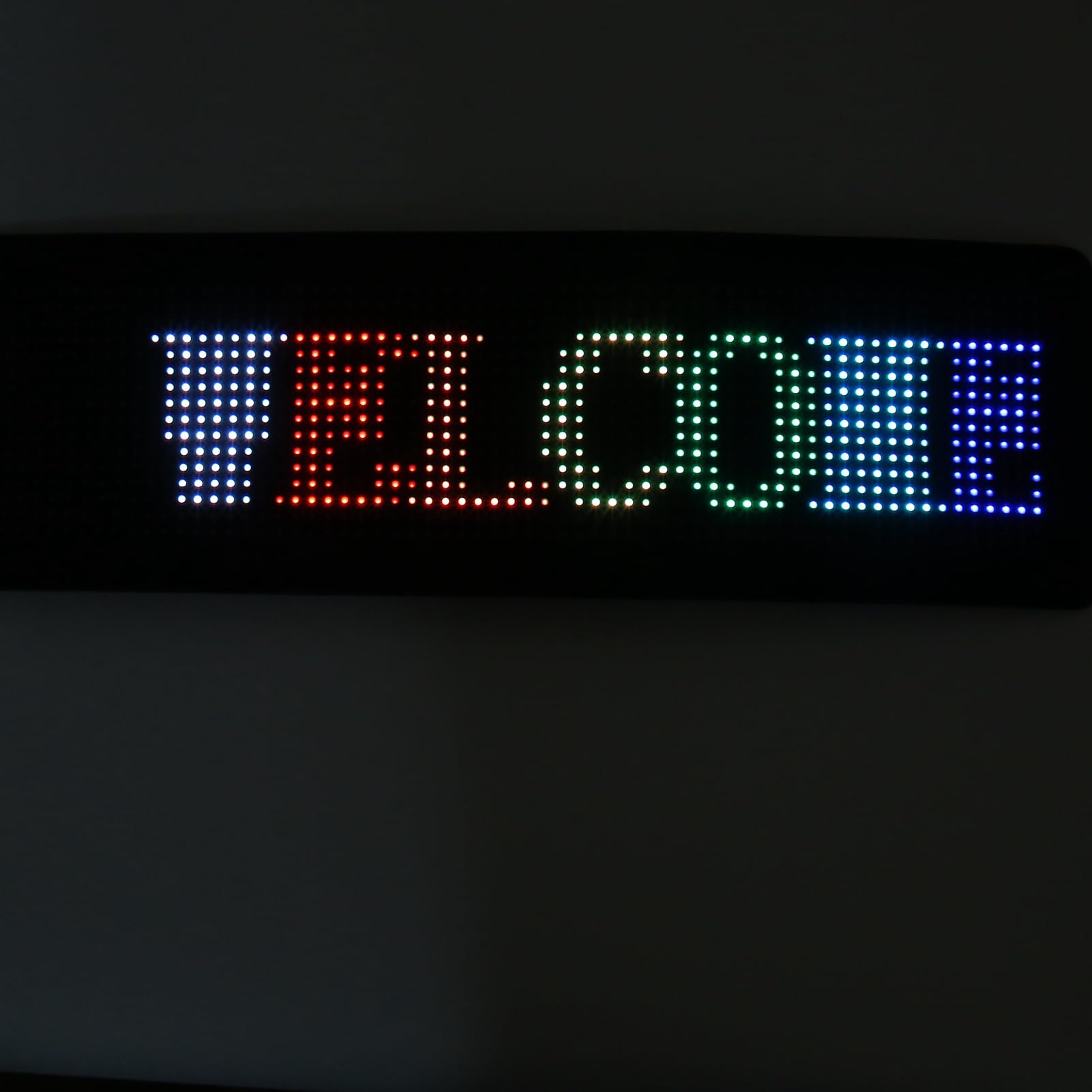 Insegna per Auto a LED Programmabile con Display RGB Ad Alta luminosità per pubblicità Flessibile in Negozi, Bar, Hotel, 28,5 X 9 Cm