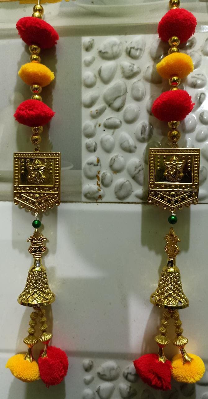 Main Door Entrance Diwali Bandhanwar Toran Bandarwal/Thorana/Thoranam for VAR Laxmi/Ganpati/Deepawali Latkan Decorative Hanging for Marriage Haldi Mehandi Ceremony