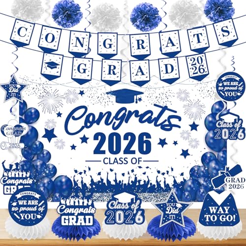 Blue Graduation Decorations