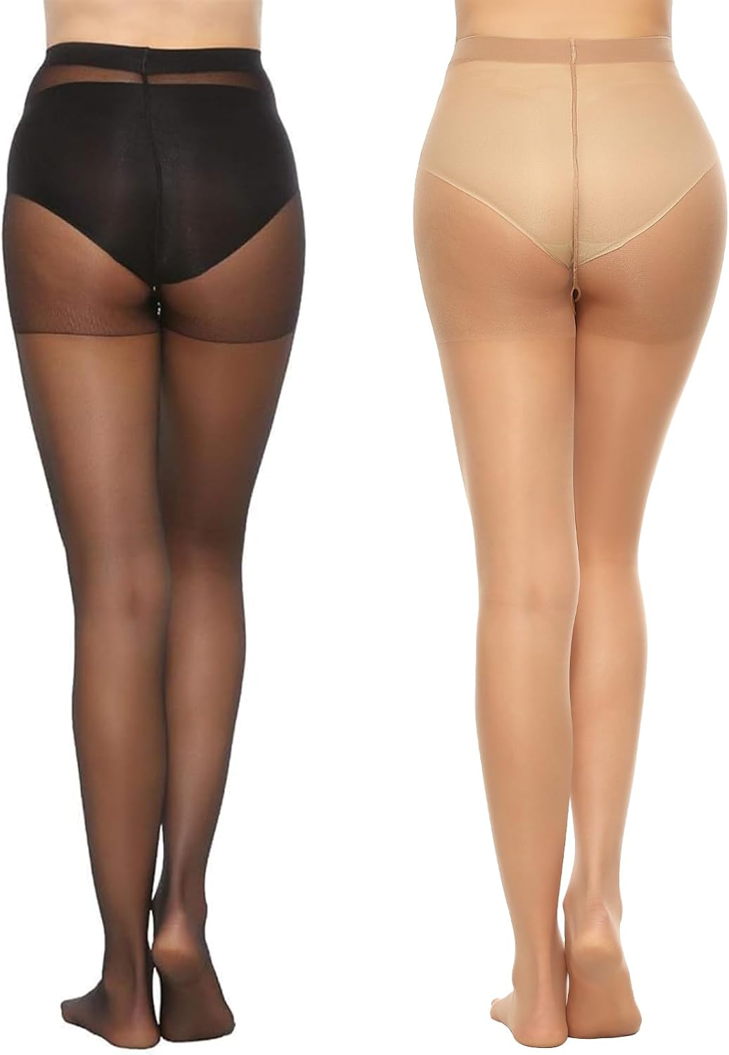 MANZI 6 Pairs 20D Women's Sheer Tights Ultra Thin High Waist Pantyhose Thigh Stockings - Image 2