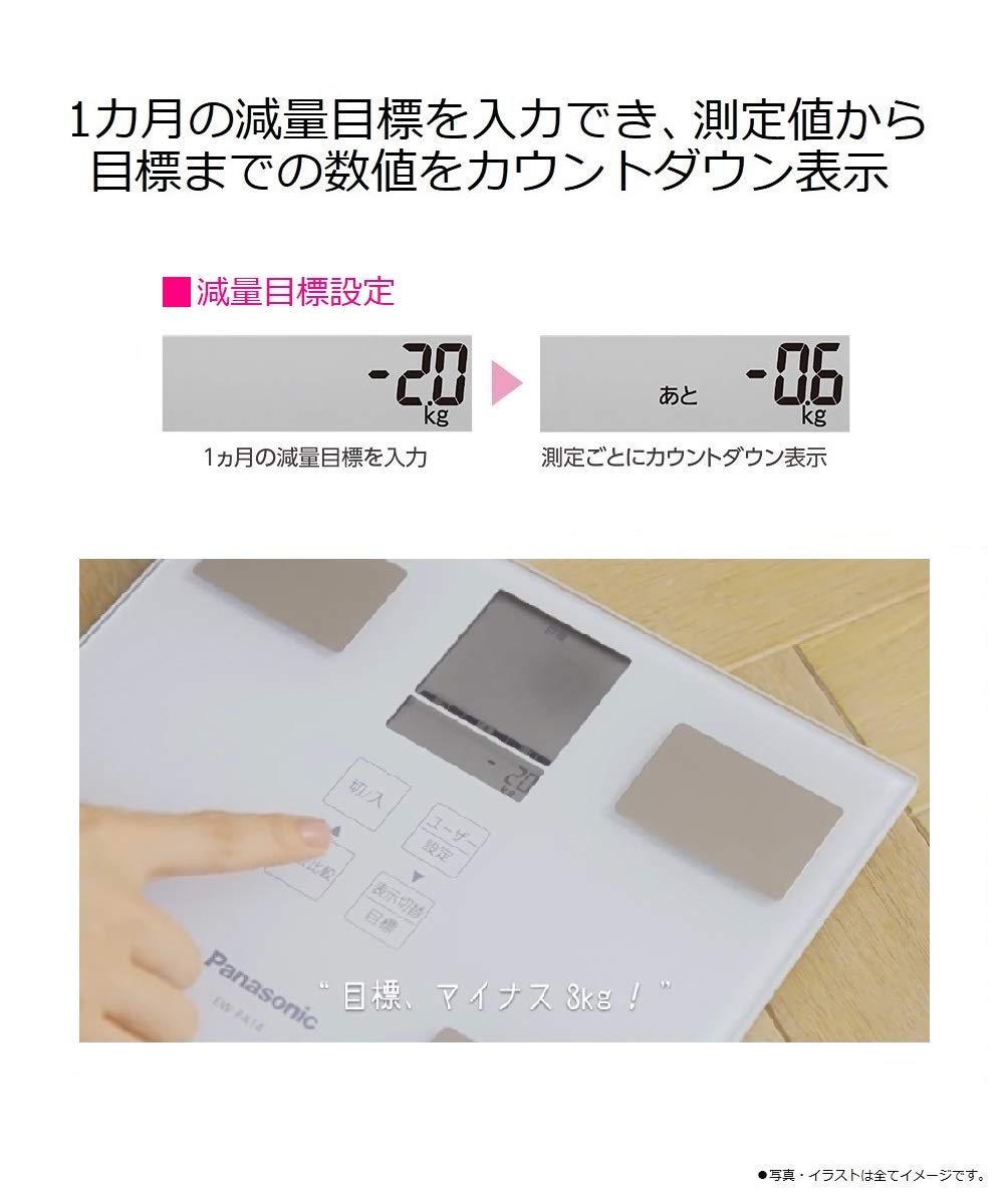 Amazon | パナソニック 体重・体組成計 ホワイト EW-FA14-W