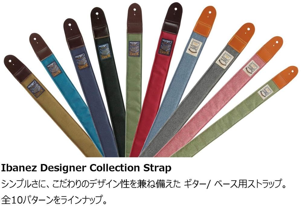 IBANEZ Designer Collection Guitar Strap - Charcoal Gray Denim (DCS50D-CGY)