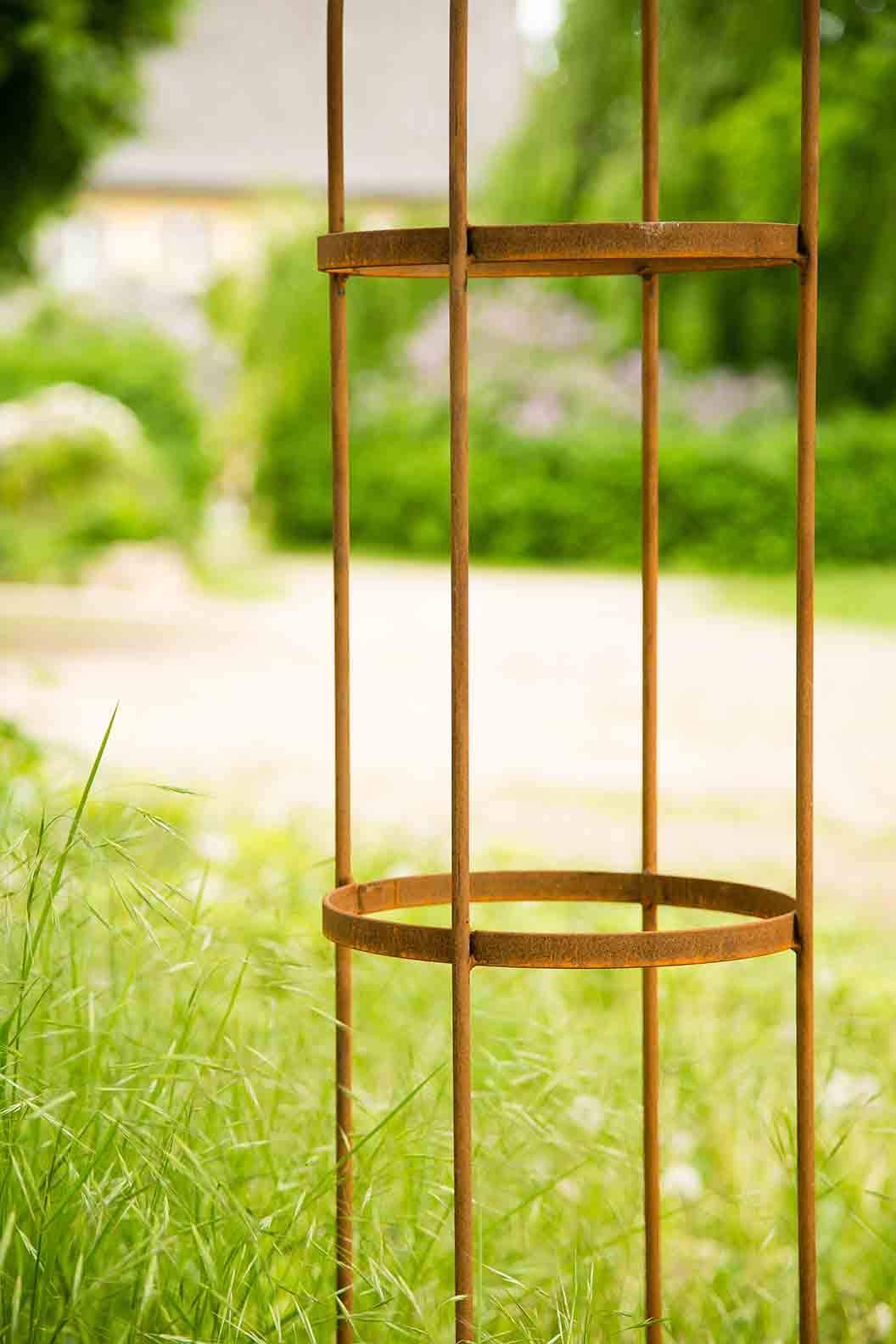 KUHEIGA Rankgerüst 10mm Massiveisen! Obelisk Blumenhilfe 160cm Rankgitter