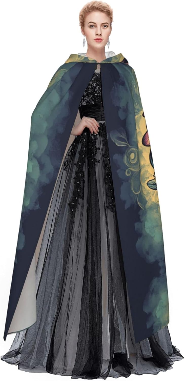 Colorful and beautiful faces Unique Darkness Poncho Shawl - Customizable Wearable Blanket for Women, Perfect Halloween Costume Accessory, Knight, Akatsuki, and More