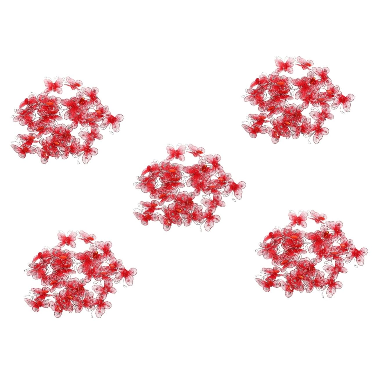 SHINEOFI 5 Set Decorazioni A Farfalla Simulate Per Compleanno Farfalle Decorazioni D'arte Da Parete Arredamento Della Stanza Delle Ragazze Decorazione Mestiere Serigrafia 50 Pezzi*5