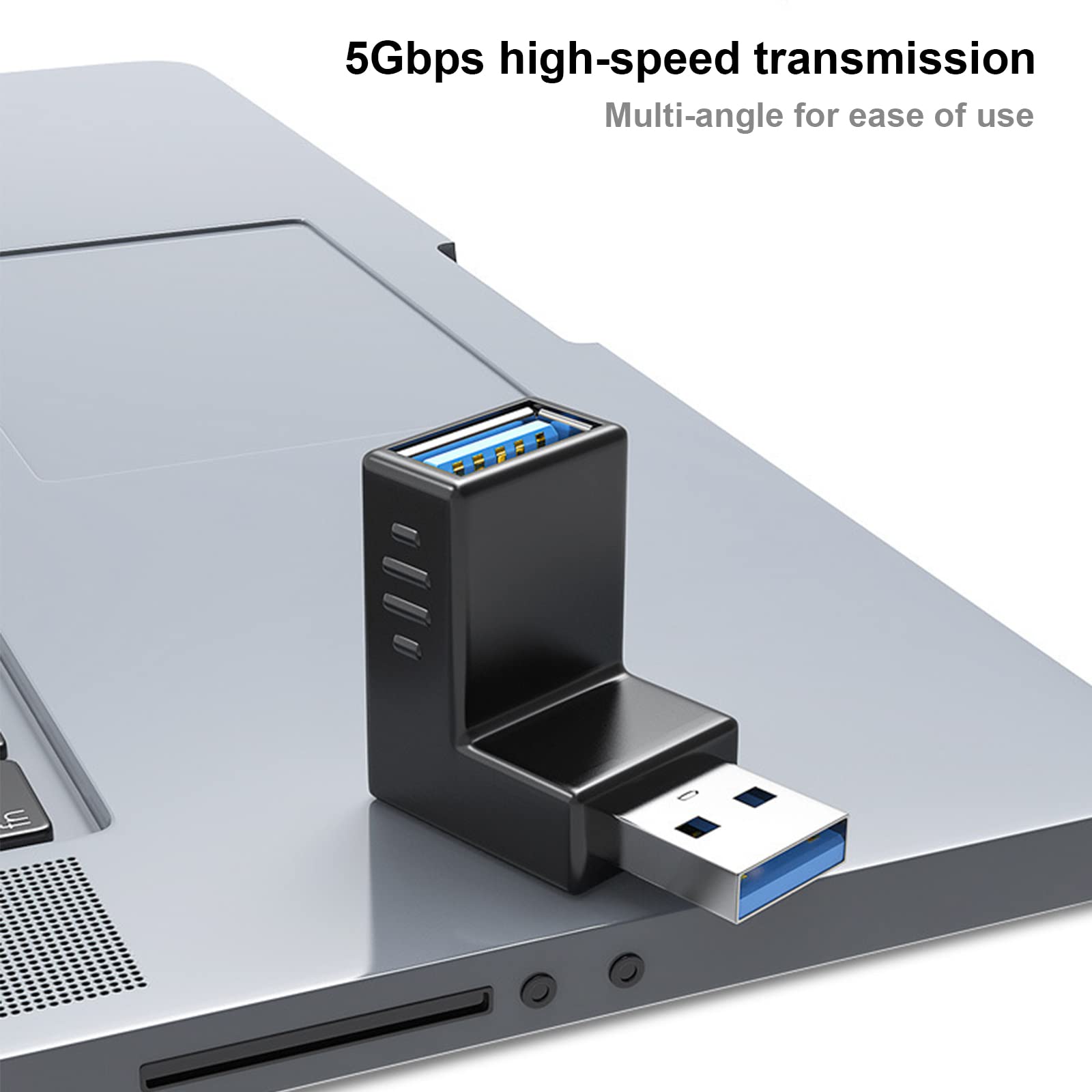 4 Adattatori Angolari USB 3.0 - Maschio A Femmina, Curva Su/Giù/Sinistra/Destra, 5Gbps - Foto 10