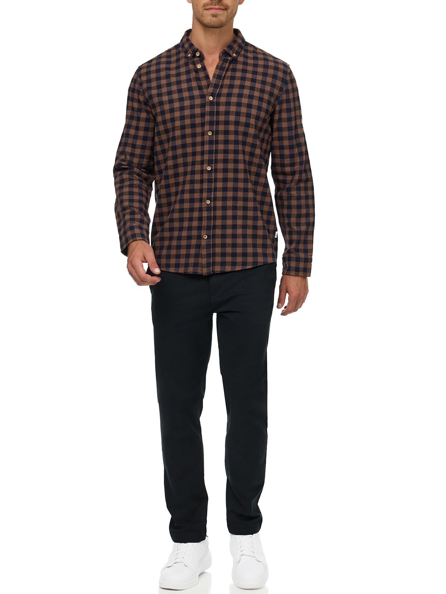 Kronstadt Uomini KSJohan Check Shirt | Camicia a Quadri in 100% Cotone con Colletto Button-Down
