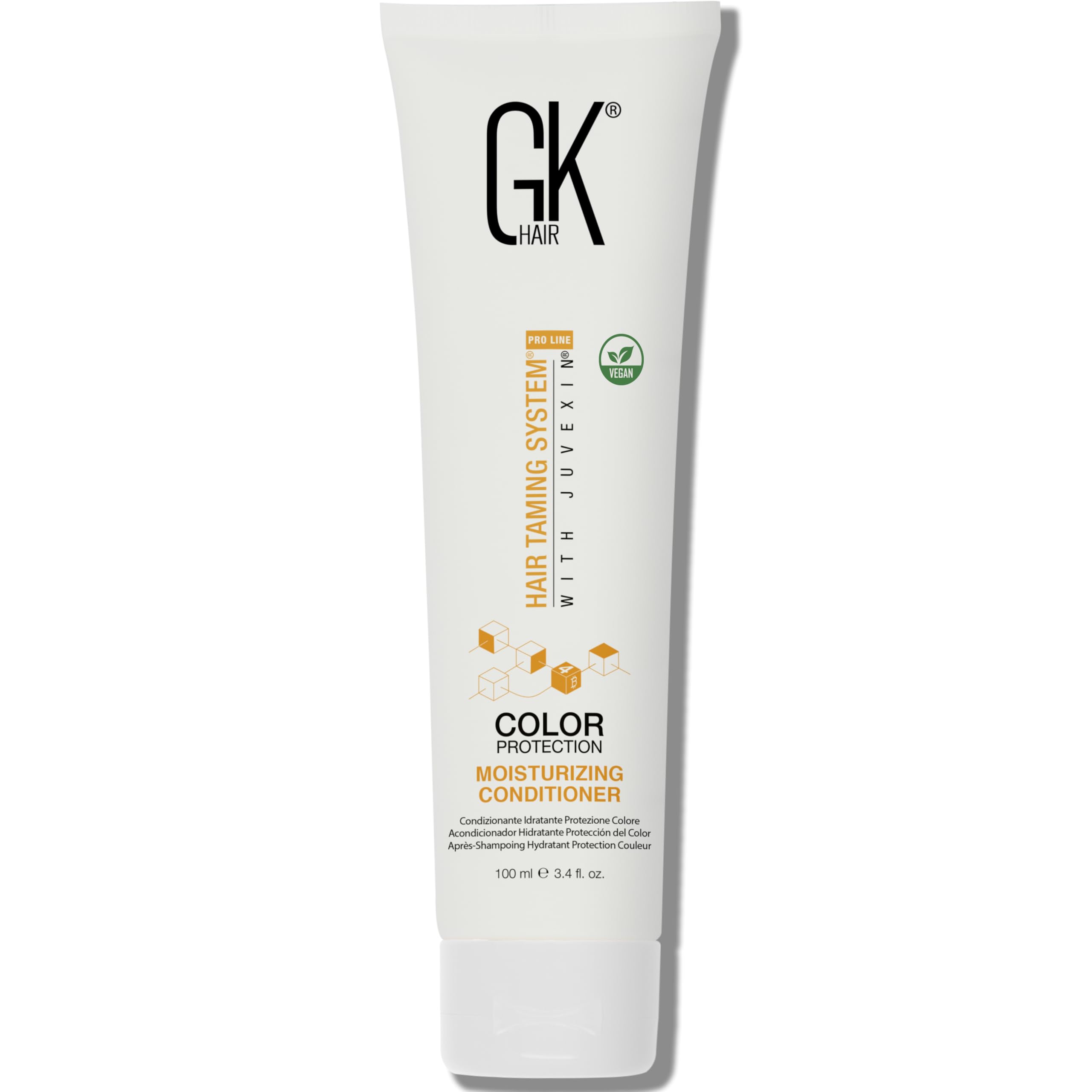 GK HAIR Global Keratin Moisturizing Hair Conditioner (100ml/3.4 Fl Oz) for Color Treated Dry Damaged Curly Frizzy Hair - Organic Paraben Sulfate Free for Men and Women