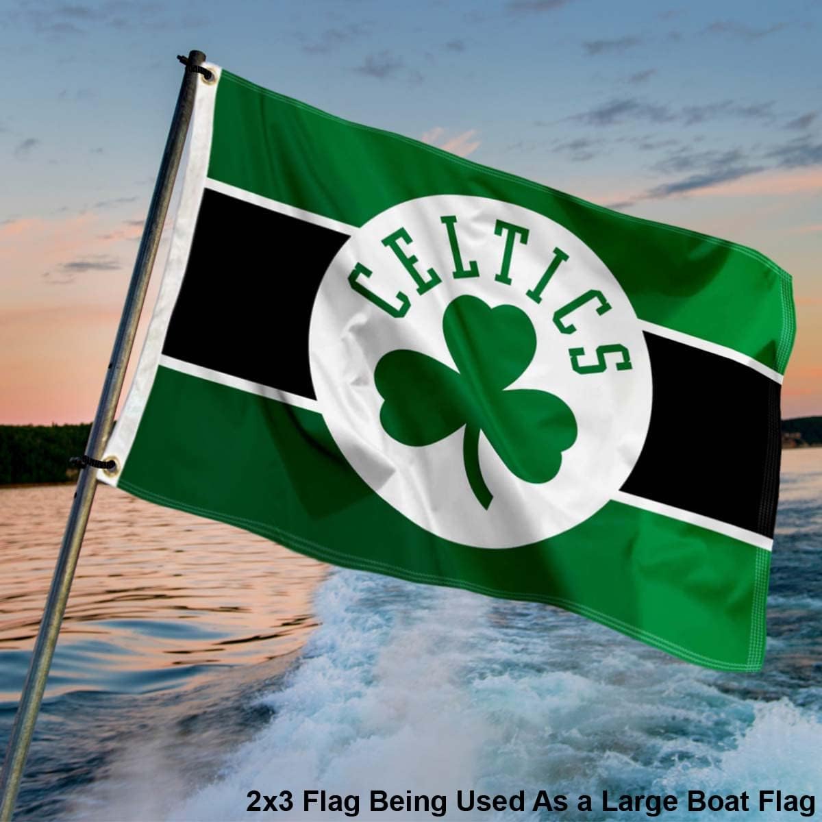 Boston Celtics Small 2x3 Foot Banner Flag - Image 4