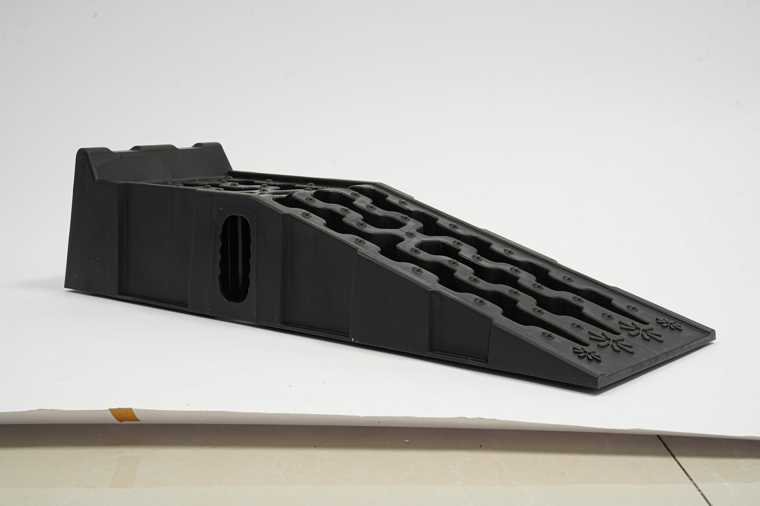 1 par de rampas de plástico para coche o coche, 7,25 toneladas de carril elevador de plástico negro para carreteras y aparcamientos