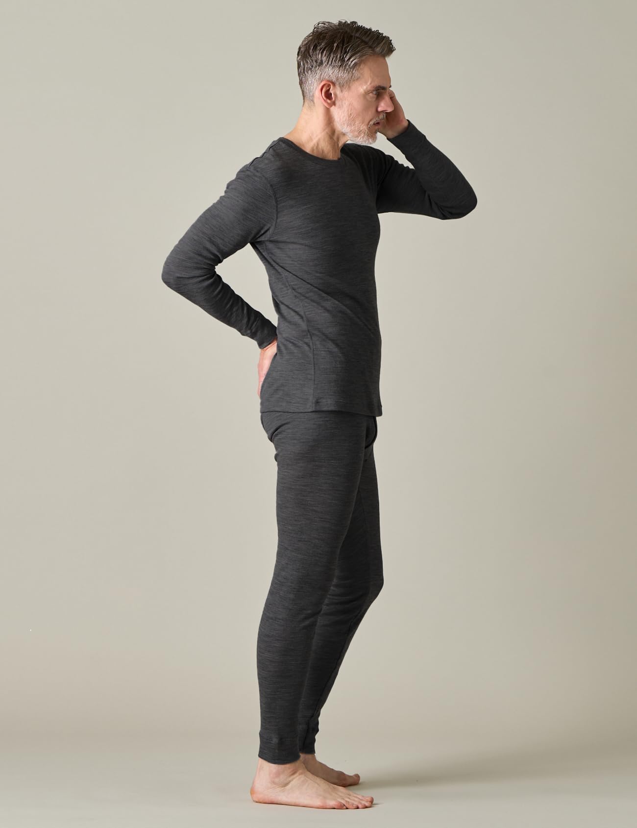 LAPASA 100% Lana Merino Completo Termico Uomo Peso Outdoor Hiking M31/M126 - Abbigliamento Intimo Caldo Pantaloni e Canotta Intimo Trekking Alpinismo Outdoor Calcio Running
