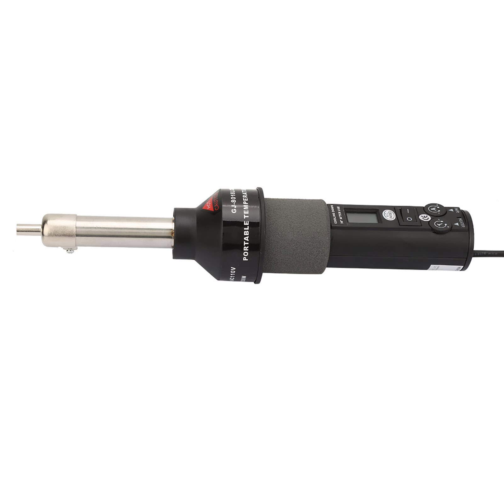Wakects Pistola ad Aria Calda 450W con Display LCD, Temperatura Regolabile, Stazione di Saldatura Dissaldante, 4 Ugelli Inclusi