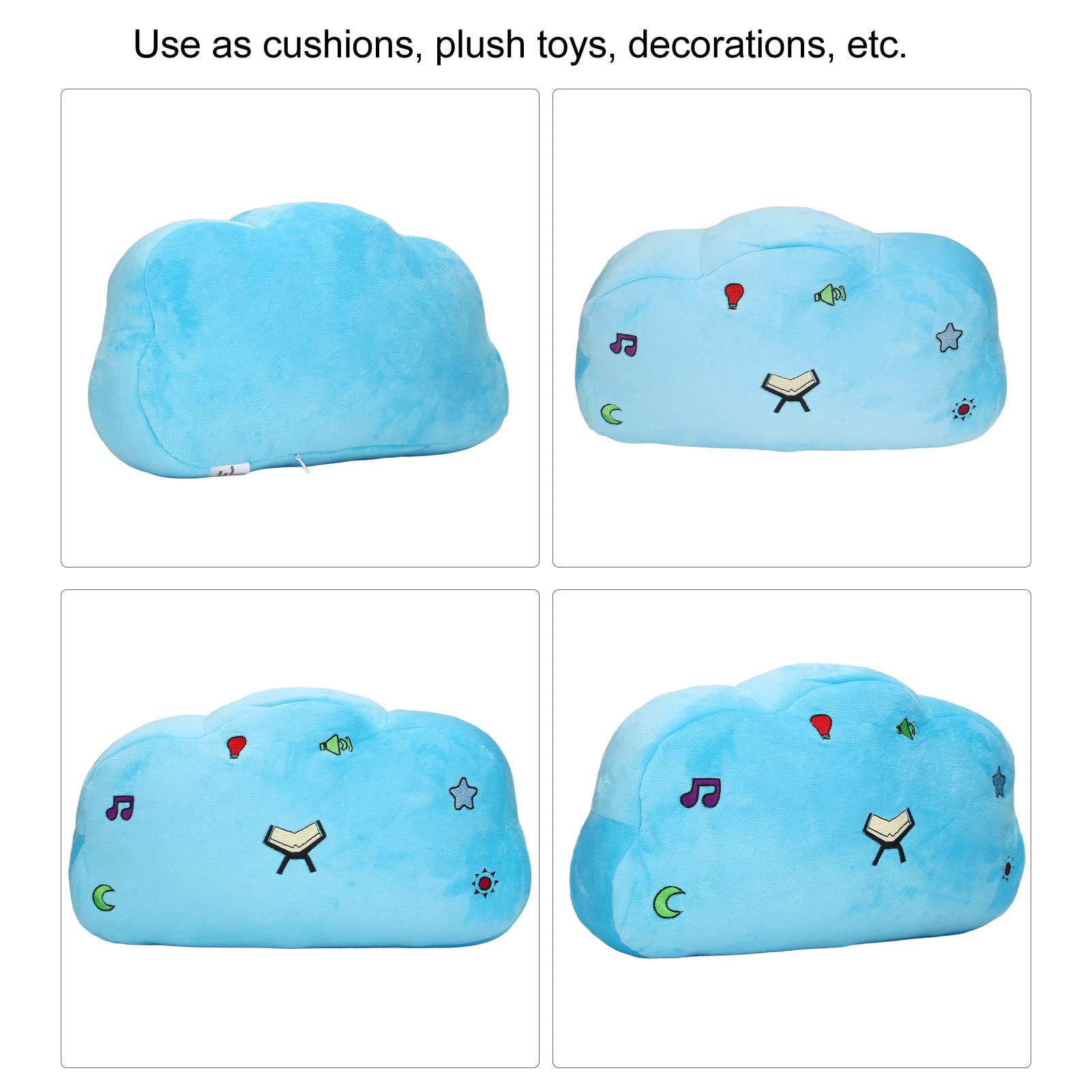 Oreiller coran pour Enfants, Oreiller pour Enfants en Polyester, lumière LED Douce et Confortable pour décorations pour Coussin
