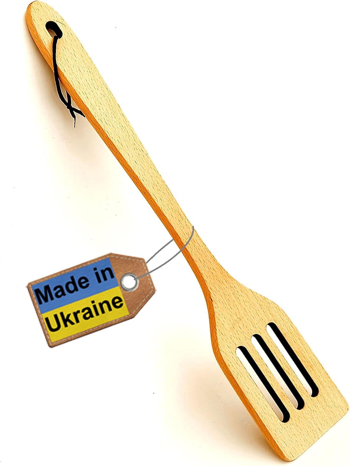 Long Wooden Spatula Spoon For Cooking In Big Pots, 16-inch