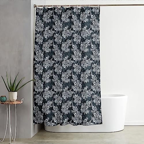 Rideau de douche en polyester lourd gris 300x200 cm aspect textile - 3