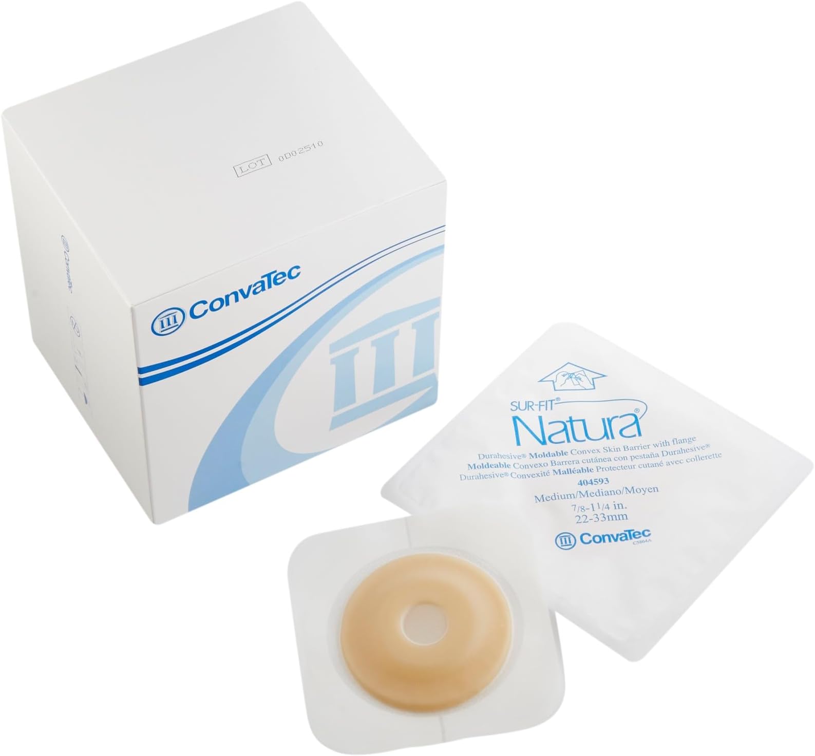 Surfit Natura Durahesive Moldable Convex Skin Barrier with Flange, Model No : 404593-10 / Box by ConvaTec by ConvaTec